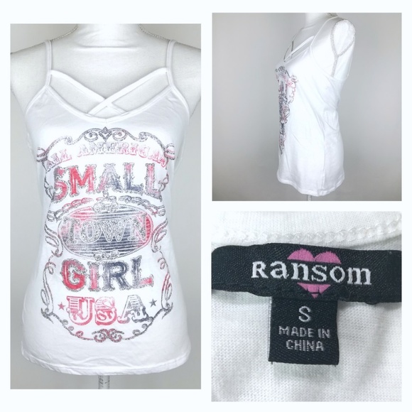 Ransom Tops - * Ransom small town girl spaghetti strap tank top